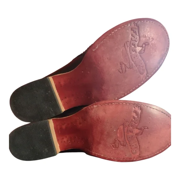 Freebird Dark Brown Leather Ankle Strap Flats - Picture 5 of 9